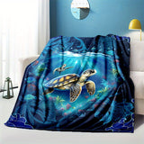 Blanket for Son Gifts, “Sea Turtle Wisdom: Explore with Courage”, From Mom Dad, Birthday Christmas Graduation, Inspirational Motivational