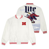 Miller High Life Retro Alligator Embroidered Baseball Coat Casual Varsity Jacket