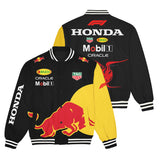 Red Bull Honda Racing Oracle Sponsor Varsity Coat Casual Varsity Jacket