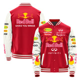 Red Bull Racing Team Retro Bomber Casual Varsity Jacket