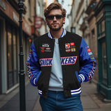 Snickers Racing Team Sponsor Logo Outerwear Casual Varsity Jacket