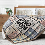 Blanket for Dog Mom Gifts, “Best Dog Mom Ever”, From Son Daughter Kids, Birthday Christmas Everyday Encouragement, Inspirational Theme