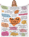 Blanket for Mom Gifts, “Mom Daily Affirmations”, From Daughter or Son, Birthday Christmas Everyday Encouragement, Inspirational