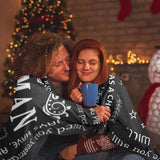 Blanket for Husband Gifts, “My Man, a person who makes you so happy”, From Wife, Birthday, Christmas, Everyday Encouragement, Inspirational