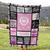 Blanket for Granddaughter Gifts - To my Granddaughter - From Grandma Grandpa, Birthday Christmas Graduation, Inspirational Motivational