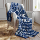 Blanket for Son Gifts, “You Are Supported”, From Mom Dad, Birthday, Christmas, Graduation, Everyday Encouragement, Inspirational