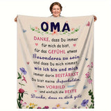 Blanket for Oma Gifts, “Danke, dass Du immer für mich da bist”, From Grandchild, Birthday, Christmas, Everyday Encouragement, Inspirational