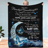 Blanket for Granddaughter Gifts - To My Beautiful Granddaughter When You Need a Hug Hold This Blanket Tight,” From Grandma Grandpa, Birthday Christmas Everyday Encouragement, Inspirational Love