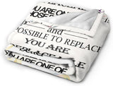 Blanket for Friend Gifts, “You Are Irreplaceable, You Make My Life Better Just By Being In It”, From Best Friend, Birthday Christmas, Inspirational