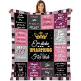 Blanket for Daughter Gifts - Eine dicke Umarmung Für dich - From Parents, Birthday, Christmas, Everyday Encouragement, Motivational