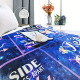 Blanket for Daughter Gifts - To My Daughter... Hugs Never Give Up,” From Parents, Birthday, Christmas, Everyday Encouragement, Inspirational Motivational