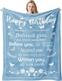 Blanket for Son Gifts, “Sometimes you forget that you’re awesome so this is your reminder”, From Mom Dad, Birthday, Christmas, Inspirational