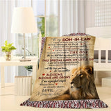 Blanket for Son-in-Law Gifts - To my Son-in-Law I hope you know what you mean to me,” From Mom-in-Law, Birthday, Christmas, Everyday Encouragement, Inspirational