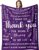Blanket for Son Gifts, "Thank you for being a blessing in my life", From Mom Dad, Birthday Christmas Graduation, Inspirational