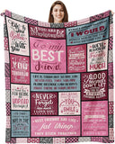 Blanket for Daughter Gifts, “God Says You Are Enough, Created, Beautiful, Victorious, Never Alone, Capable, Chosen, Amazing, Strong, Always Loved”, From Mom Dad, Birthday, Christmas, Graduation, Inspirational