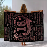 Gifts for Daughter Blanket - Happy 16th Birthday - From Parents, Birthday, Graduation, Inspirational Motivational