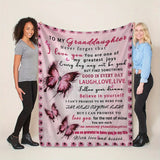 Gifts for Granddaughter Blanket - To My Granddaughter Never forget that I love you - From Grandparents, Birthday, Christmas, Everyday Encouragement, Inspirational