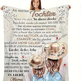 Blanket for Daughter Gifts - An meine Tochter... In Liebe, Mama - From Mom, Birthday, Christmas, Everyday Encouragement, Inspirational Motivational
