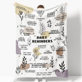 Gifts for Son Blanket, “Daily Reminders”, From Mom Dad, Birthday, Graduation, Christmas, Everyday Encouragement, Inspirational Motivational