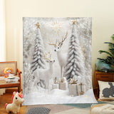 Blanket for Son Gifts, “Merry Christmas Deer Winter”, From Mom Dad, Christmas Birthday Holiday, Inspirational Motivational