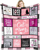 Blanket for Cat Mom Gifts, 