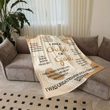 Inspirational Gifts for Son Blanket - I Am a Child of God - From Parents, Birthday, Christmas, Everyday Encouragement, Motivational Blanket