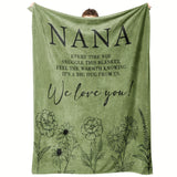 Blanket for Nana Gifts, “Every time you snuggle this blanket, feel the warmth knowing it’s a big hug from us. We love you!”, From Family, Birthday, Christmas, Everyday Encouragement, Inspirational