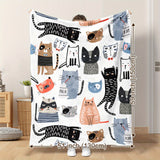 Gifts for Cat Lovers Blanket, "Cats Are My Favorite People", From Parents, Birthday, Christmas, Everyday Encouragement, Inspirational