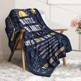 Blanket for Son Gifts, “Life Is Tough But So Are You You Are a Warrior”, From Parents, Birthday, Graduation, Christmas, Inspirational