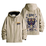 Miller Lite Wild Bear Design Men's Windbreaker Assault Jacket