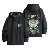 Miller Lite Wild Bear Design Men's Windbreaker Assault Jacket