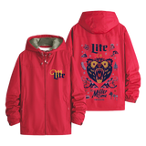 Miller Lite Wild Bear Design Men's Windbreaker Assault Jacket