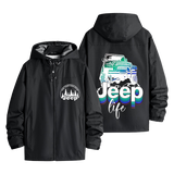 Jeep Life Off-Road Design Men's Windbreaker Assault Jacket