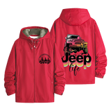 Jeep Life Off-Road Design Men's Windbreaker Assault Jacket