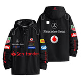 Black Mercedes Vintage Racing Jacket Men's Windbreaker Assault Jacket