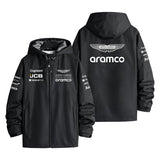 Aston Martin Aramco F1 Team Branded Windbreaker Men's Windbreaker Assault Jacket