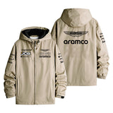 Aston Martin Aramco F1 Team Branded Windbreaker Men's Windbreaker Assault Jacket