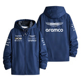 Aston Martin Aramco F1 Team Branded Windbreaker Men's Windbreaker Assault Jacket