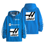 Haas F1 Team Logo Branded Merchandise Men's Windbreaker Assault Jacket