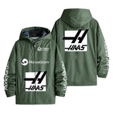 Haas F1 Team Logo Branded Merchandise Men's Windbreaker Assault Jacket