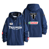 Triumph Racing Iconic British Motorcycle Style Men's Windbreaker Assault Jacket