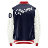 Los Angeles Clippers Pack Varsity Letter Jacket Custom Letter & Number