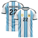 Argentina National Team L.MARTINEZ No.22 Home Jersey