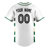 Custom Unisex White & Kelly Green Pattern Baseball Jersey BB0000010215