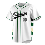 Custom Unisex White & Kelly Green Pattern Baseball Jersey BB0000010215