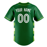 Custom Unisex Kelly Green & Green Pattern Baseball Jersey BB0000011514