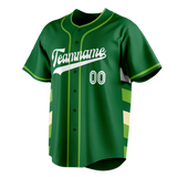 Custom Unisex Kelly Green & Green Pattern Baseball Jersey BB0000011514