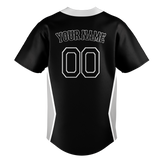 Custom Unisex Black & White Pattern Baseball Jersey BB0000030102