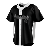 Custom Unisex Black & White Pattern Baseball Jersey BB0000030102