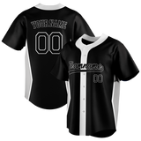 Custom Unisex Black & White Pattern Baseball Jersey BB0000030102